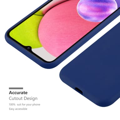 Deksel Samsung Galaxy A03s Silikon cover (blå)