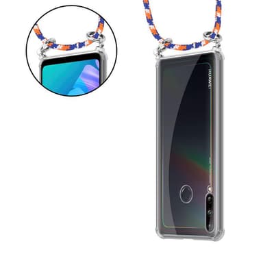 Huawei P40 LITE E Deksel med Halskjede (blå)