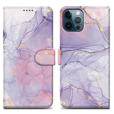 iPhone 12 / 12 PRO lommebokdeksel etui (lilla)