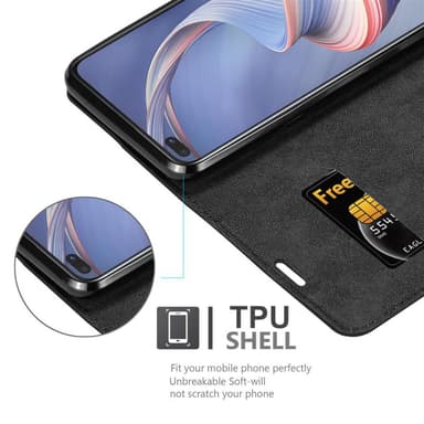 Oppo A92s lommebokdeksel case (svart)