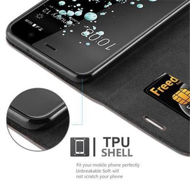 HTC U PLAY lommebokdeksel case (brun)