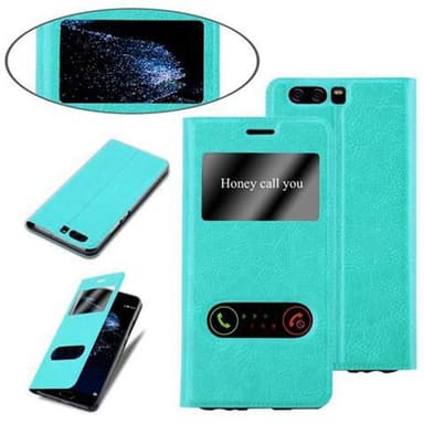 Huawei P10 lommebokdeksel cover (turkis)