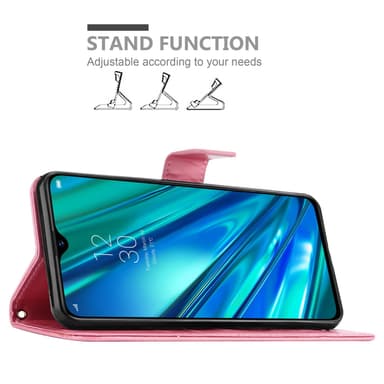Realme 5 PRO / Realme Q lommebokdeksel Blomster (rosa)