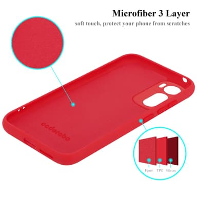 Motorola EDGE 30 silikondeksel case (rød)