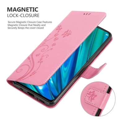 Realme 5 PRO / Realme Q lommebokdeksel Blomster (rosa)