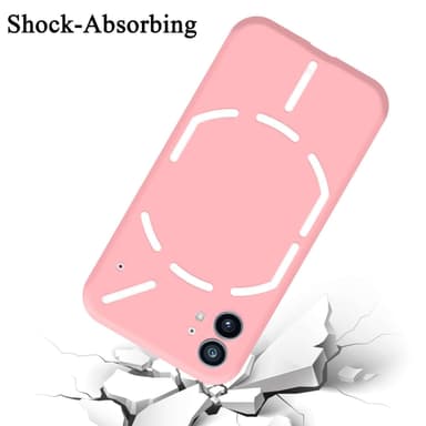 Nothing Phone (1) silikondeksel case (rosa)