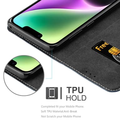 iPhone 14 PLUS Deksel Case Cover (blå)