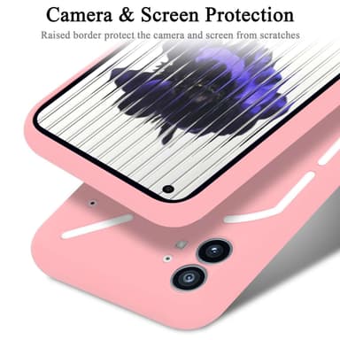 Nothing Phone (1) silikondeksel case (rosa)