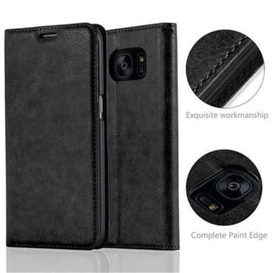 Samsung Galaxy S7 EDGE lommebokdeksel case (svart)