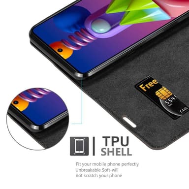 Samsung Galaxy M51 lommebokdeksel case (brun)