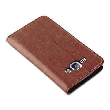 Samsung Galaxy J1 2015 lommebokdeksel case (brun)