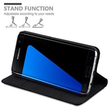 Samsung Galaxy S7 EDGE lommebokdeksel case (svart)