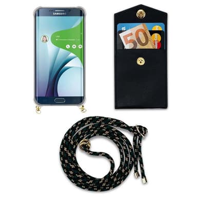 Samsung Galaxy S6 EDGE Deksel med Halskjede (brun)
