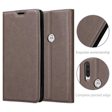 Motorola ONE ACTION lommebokdeksel case (brun)