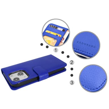 iPhone 13 lommebokdeksel case (blå)