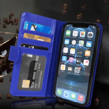 iPhone 13 lommebokdeksel case (blå)
