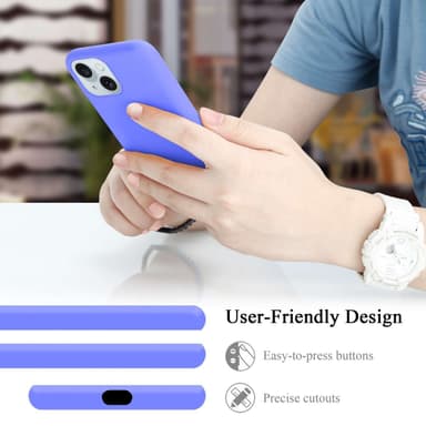 iPhone 15 silikondeksel case (Lilla)