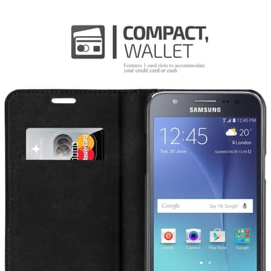 Samsung Galaxy J7 2015 lommebokdeksel case (svart)