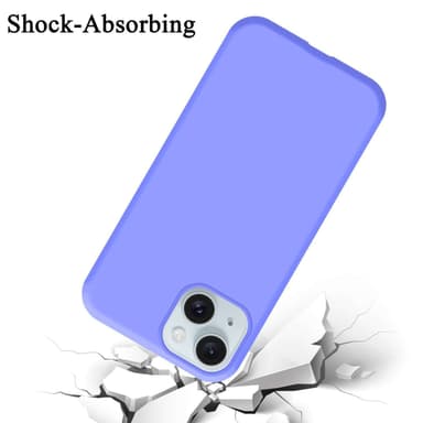 iPhone 15 silikondeksel case (Lilla)