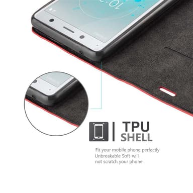 Sony Xperia XZ2 lommebokdeksel case (rød)