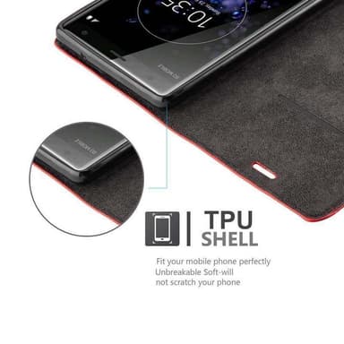 Sony Xperia XZ2 lommebokdeksel case (rød)