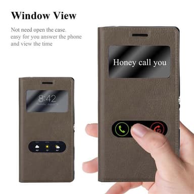Sony Xperia M2 / M2 AQUA lommebokdeksel cover (brun)