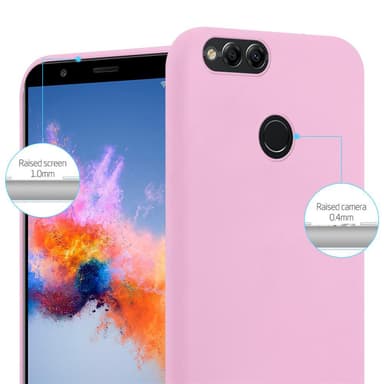 Deksel Honor 7X Silikon cover (rosa)