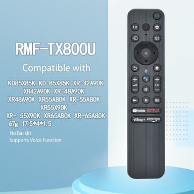 Erstatning av TV-fjernkontroll RMF-TX800U Stemme for Sony Smart TV KD-85X85K XR-42A90K