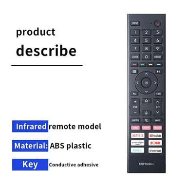 Erstatning av TV-fjernkontroll for ERF3M80H for Hisense TV