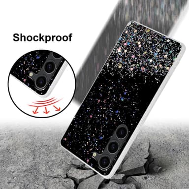 Samsung Galaxy S23 Silikondeksel Glitter (Svart)