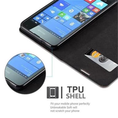 Nokia Lumia 650 lommebokdeksel case (brun)