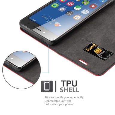 ZTE Blade L7 lommebokdeksel case (rød)