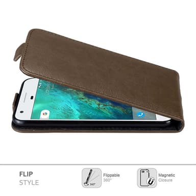Google PIXEL deksel flip cover (brun)