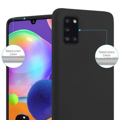 Deksel Samsung Galaxy A31 Silikon cover (svart)