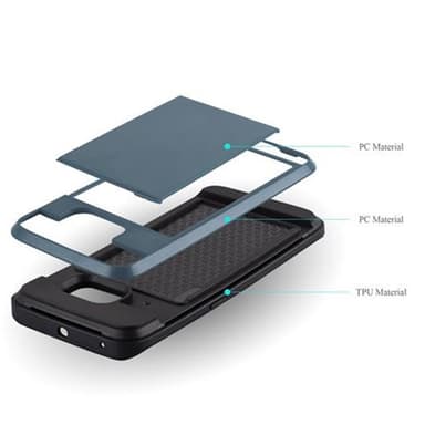 Samsung Galaxy S6 EDGE Hardt Deksel Utendørs (blå)