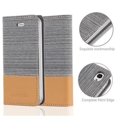 iPhone 4 / 4S lommebokdeksel etui (grå)