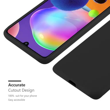Deksel Samsung Galaxy A31 Silikon cover (svart)