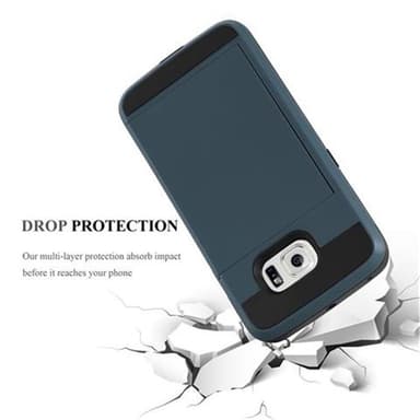 Samsung Galaxy S6 EDGE Hardt Deksel Utendørs (blå)