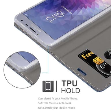 Samsung Galaxy J4 2018 lommebokdeksel etui (blå)