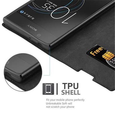 Sony Xperia L1 lommebokdeksel case (svart)
