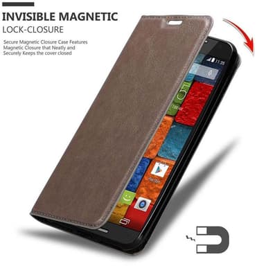 Motorola MOTO X2 lommebokdeksel case (brun)
