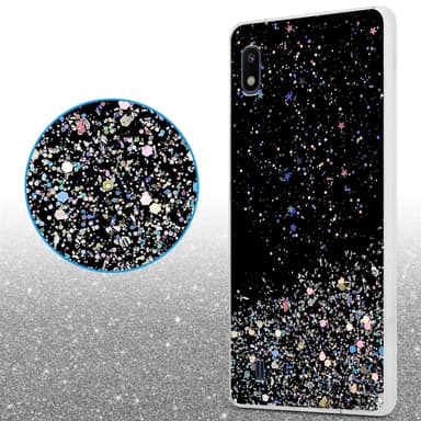 Samsung Galaxy A10 / M10 Silikondeksel Glitter (svart)