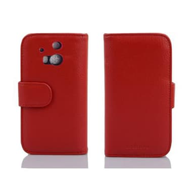 HTC ONE M8 lommebokdeksel case (rød)
