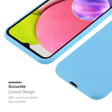 Deksel Samsung Galaxy A03s Silikon cover (blå)