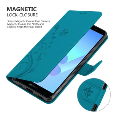 Honor 7A / Huawei Y6 PRIME 2018 lommebokdeksel Blomster