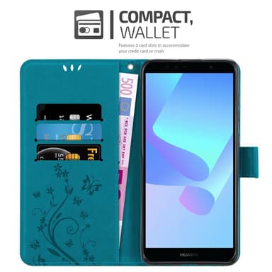 Honor 7A / Huawei Y6 PRIME 2018 lommebokdeksel Blomster