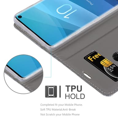 Samsung Galaxy S10 5G lommebokdeksel etui (grå)