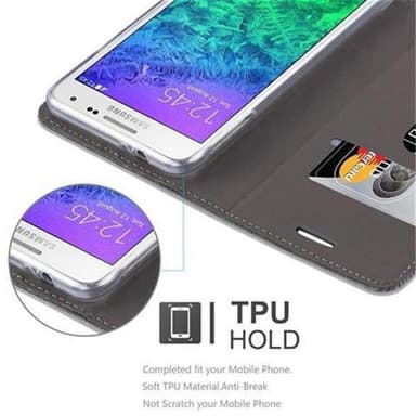 Samsung Galaxy ALPHA lommebokdeksel etui (grå)