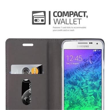 Samsung Galaxy ALPHA lommebokdeksel etui (grå)