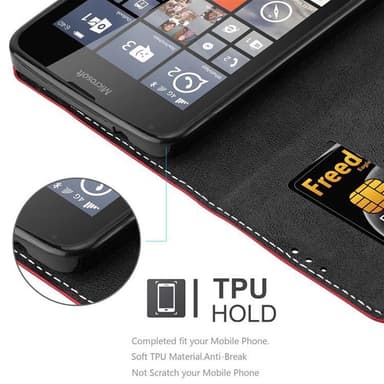 Nokia Lumia 640 Deksel Case Cover (rød)